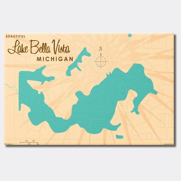 Lake Bella Vista Michigan, Canvas Print