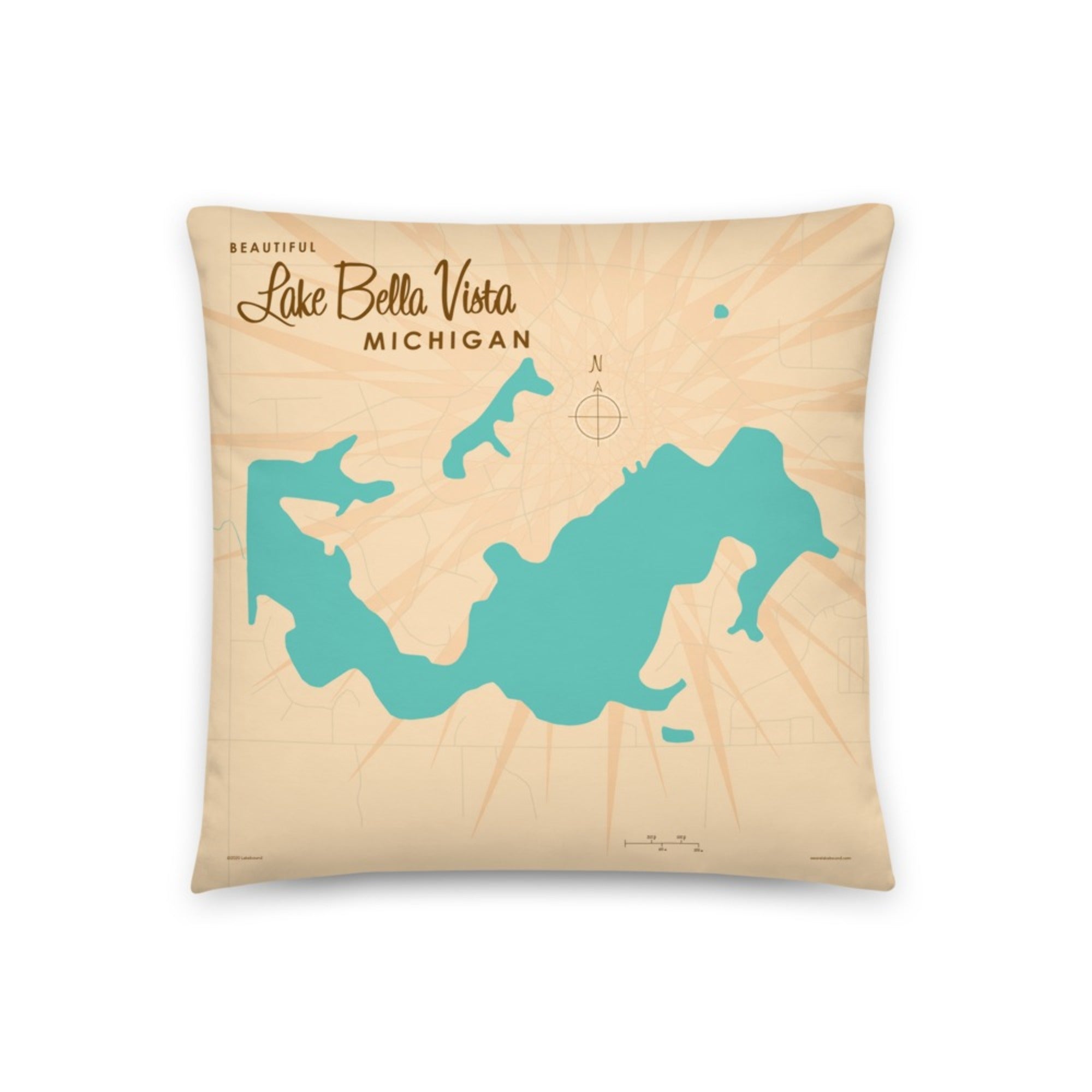 Lake Bella Vista Michigan Pillow