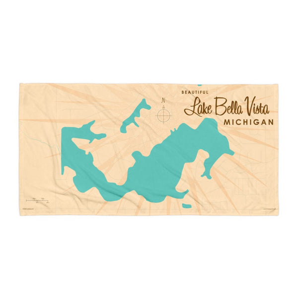 Lake Bella Vista Michigan Beach Towel