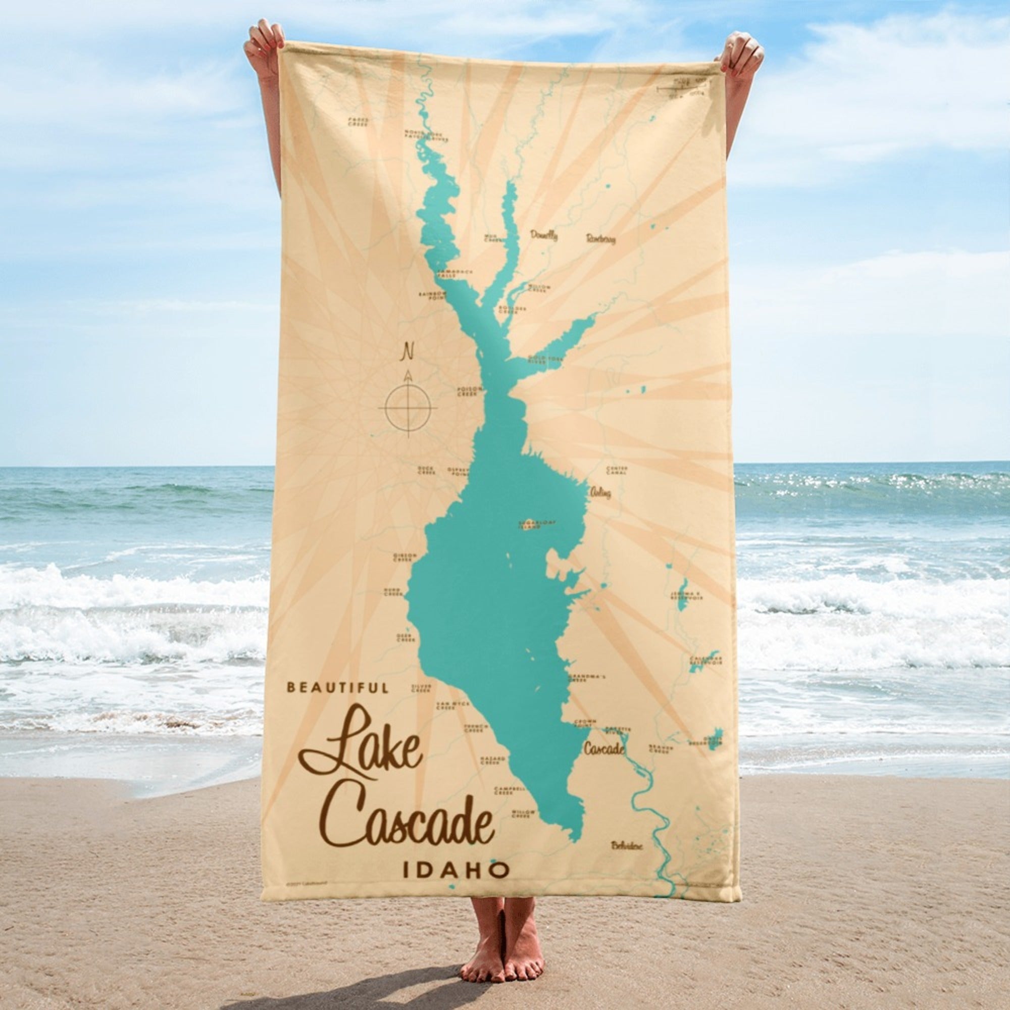 Lake Cascade Idaho Beach Towel