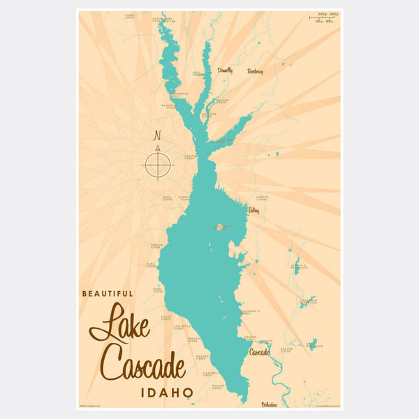 Lake Cascade Idaho, Paper Print