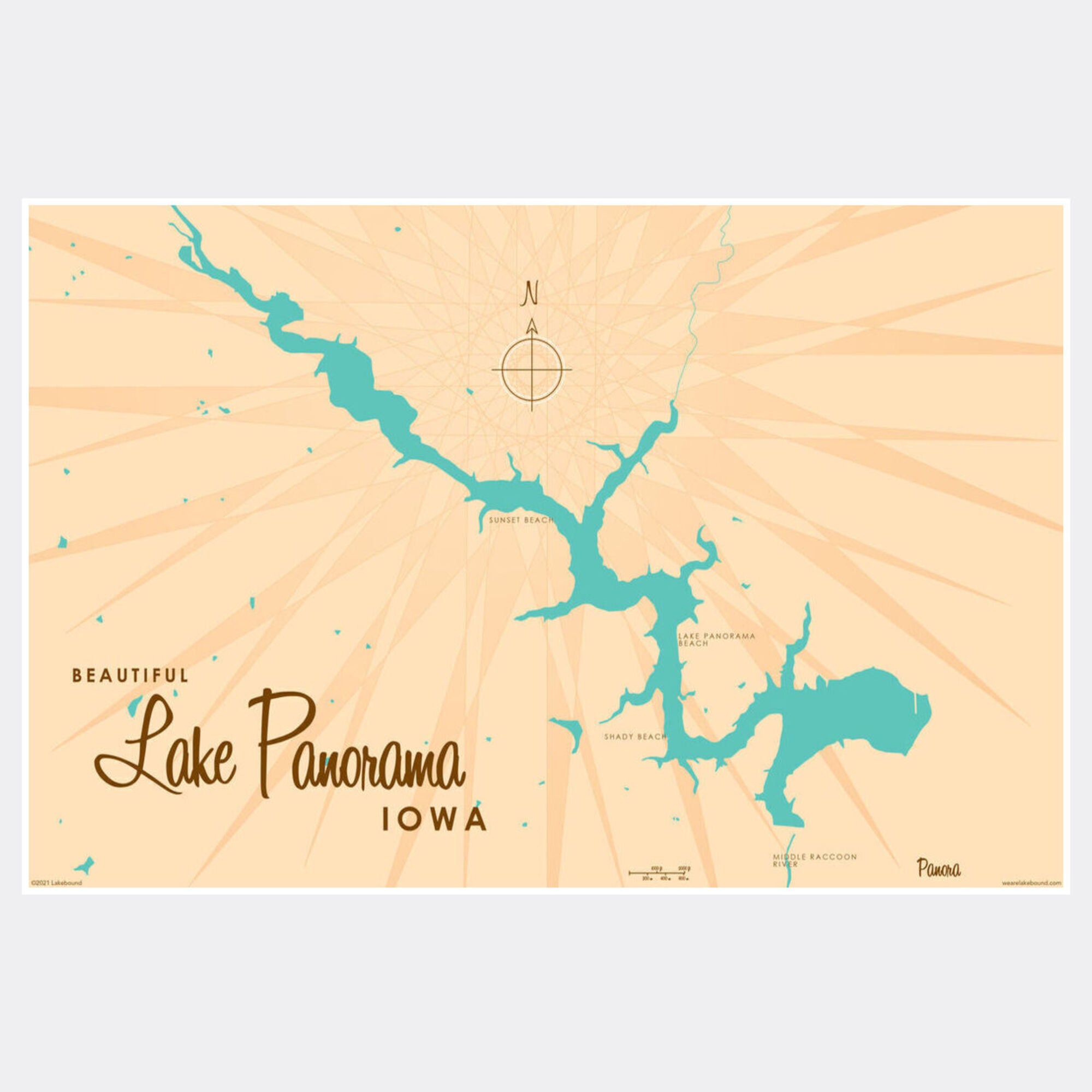 Lake Panorama Iowa, Paper Print