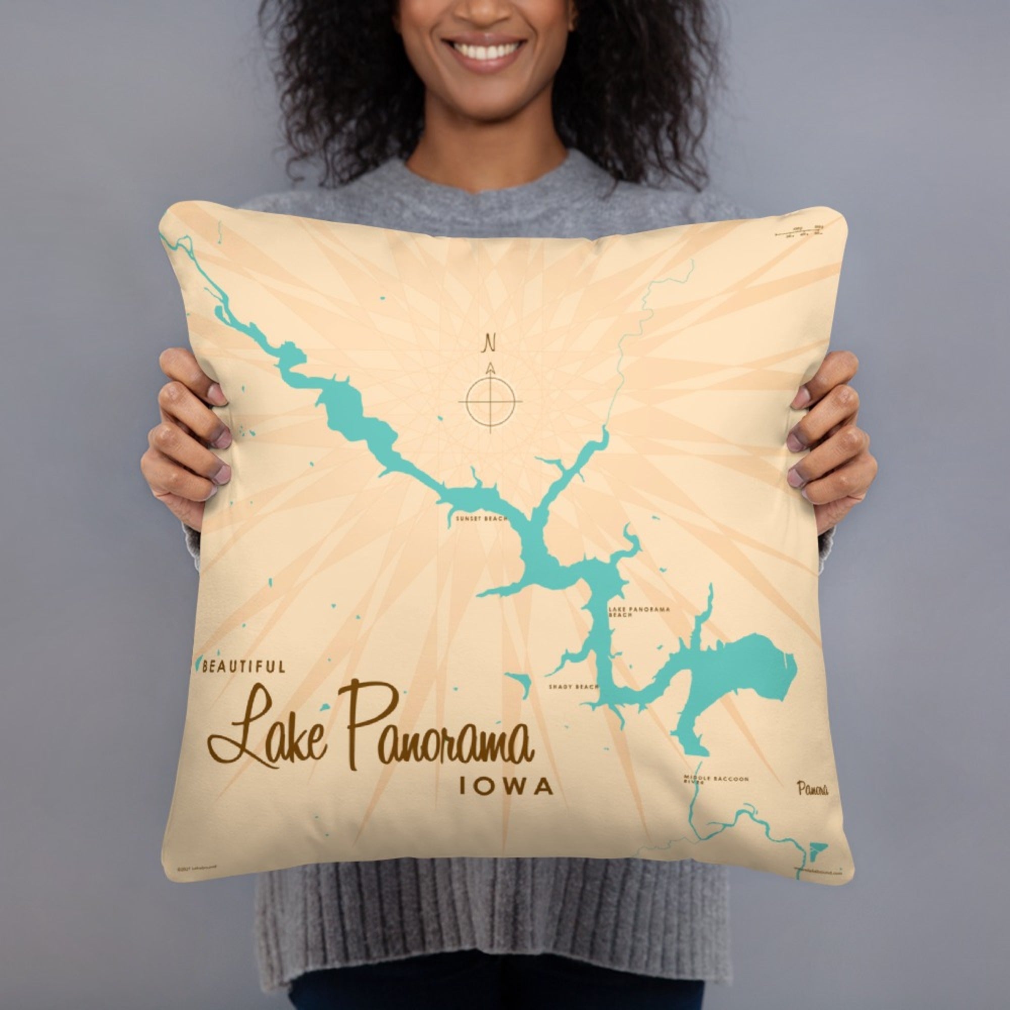 Lake Panorama Iowa Pillow
