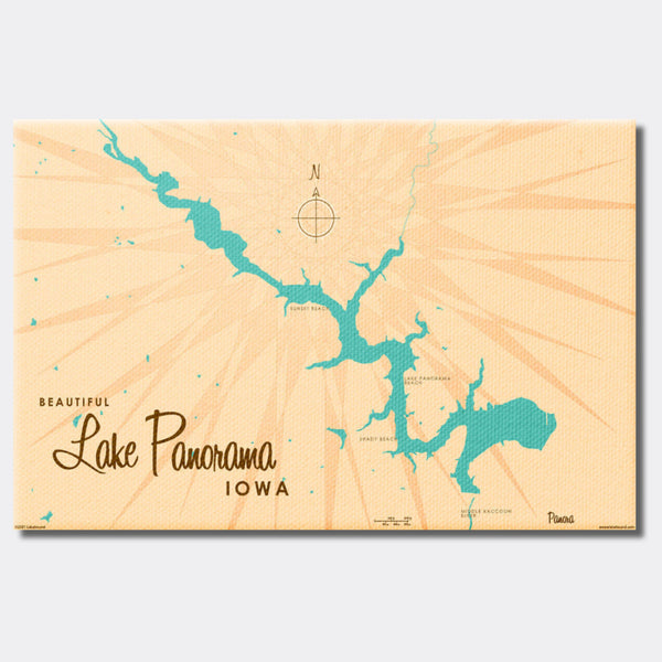 Lake Panorama Iowa, Canvas Print