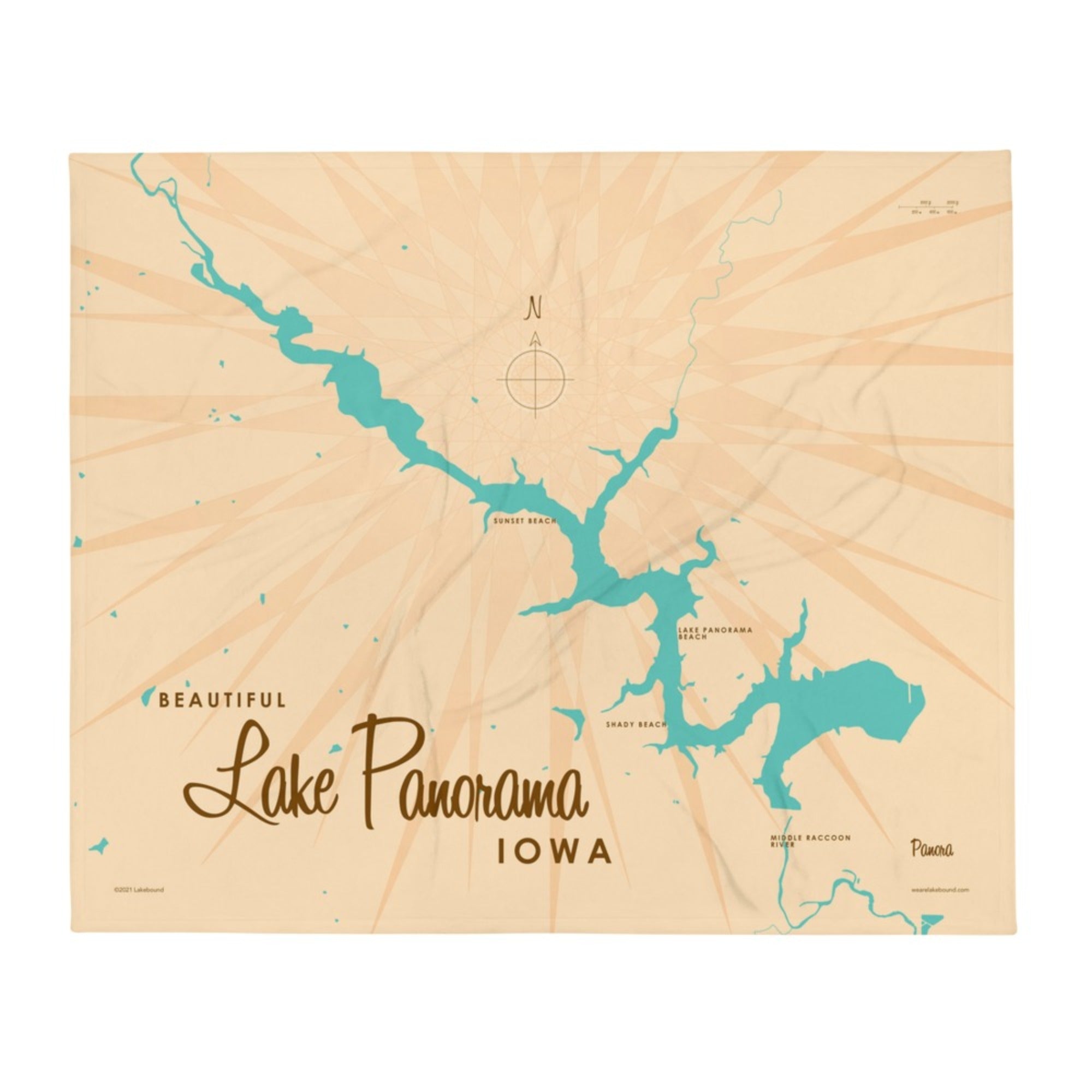 Lake Panorama Iowa Throw Blanket