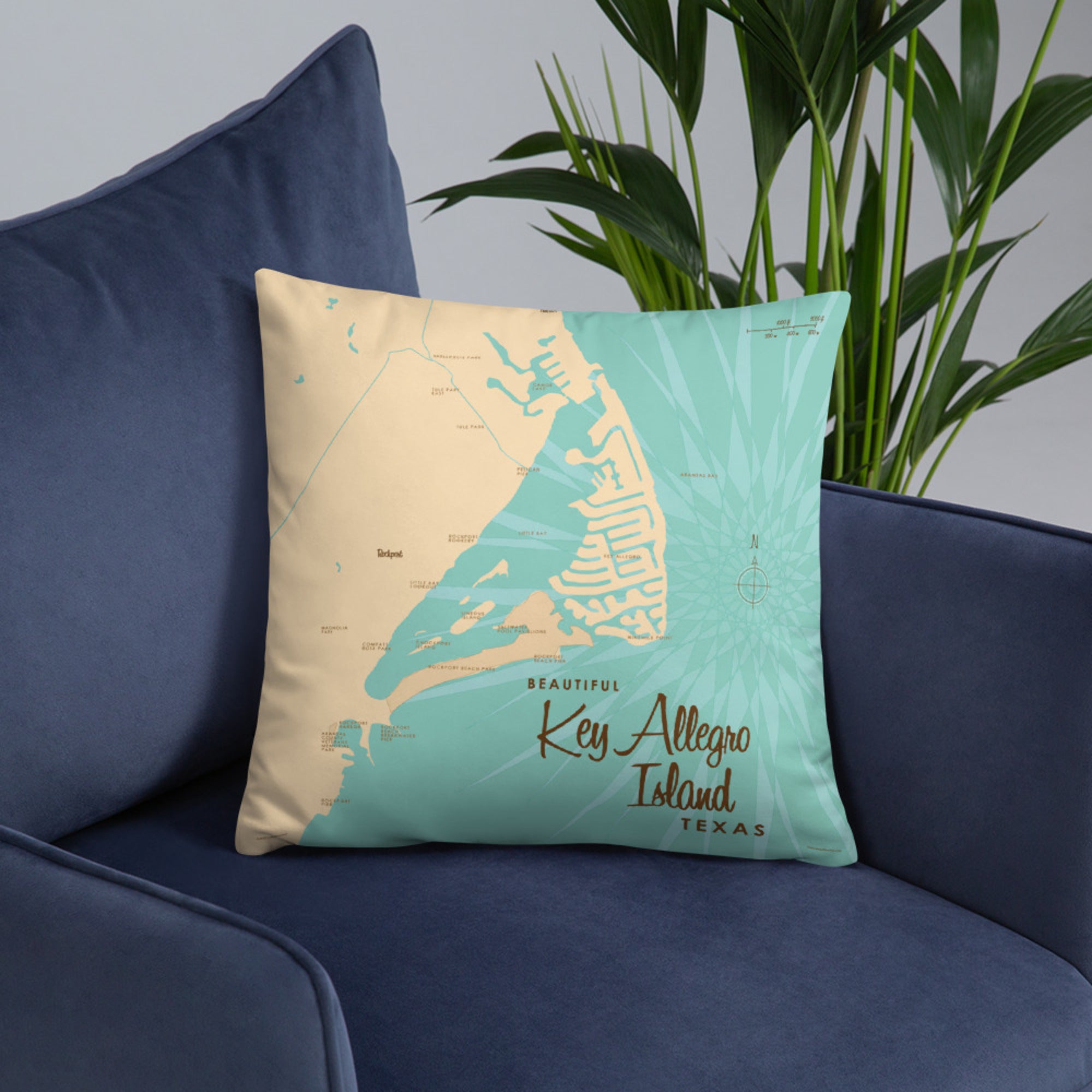 Key Allegro Island Texas Pillow