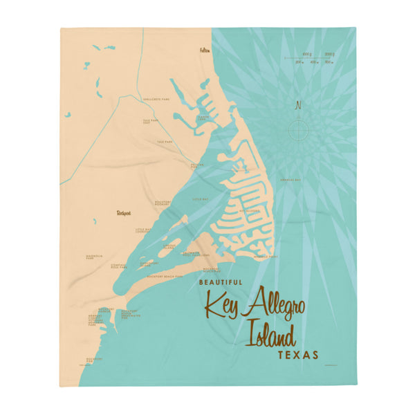 Key Allegro Island Texas Throw Blanket