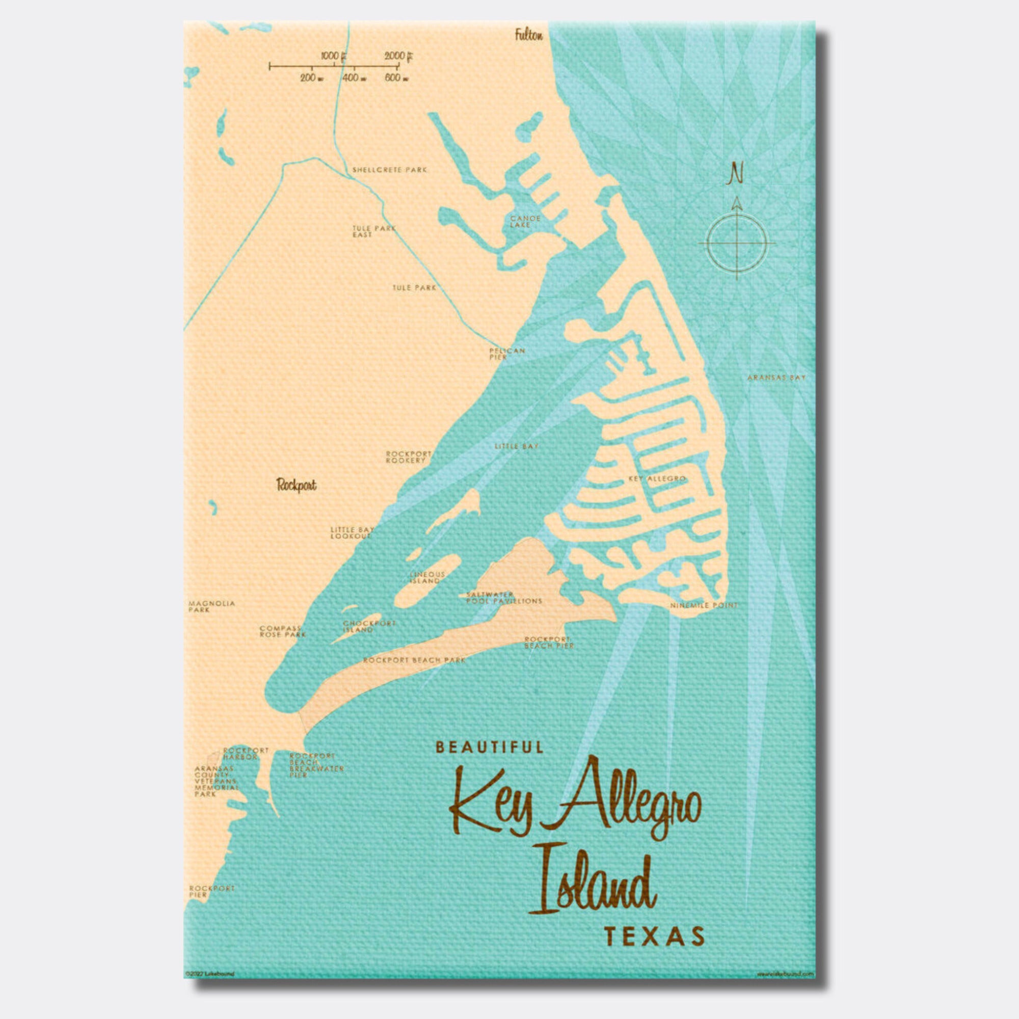 Key Allegro Island Texas, Canvas Print