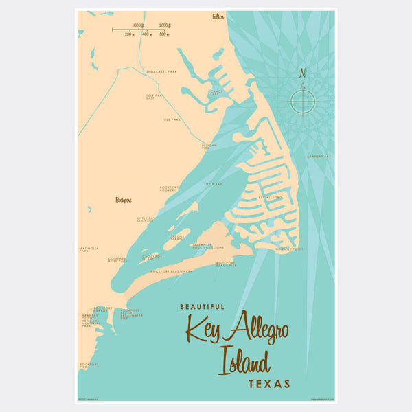 Key Allegro Island Texas, Paper Print