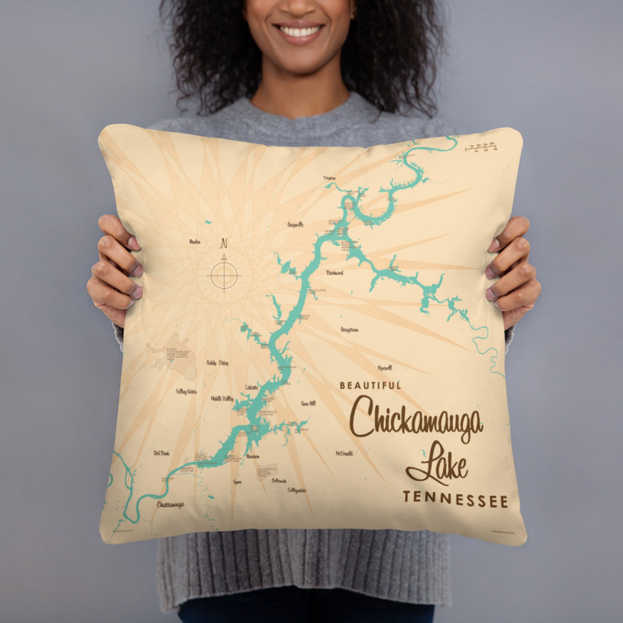 Chickamauga Lake Tennessee Pillow