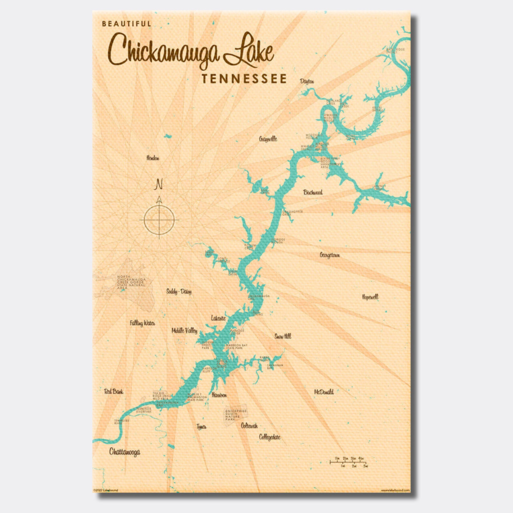 Chickamauga Lake Tennessee, Canvas Print