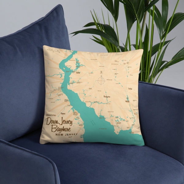 Down Jersey Bayshore New Jersey Pillow
