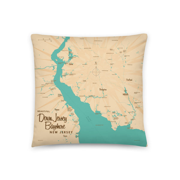 Down Jersey Bayshore New Jersey Pillow