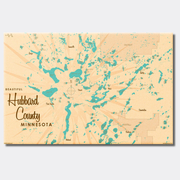 Hubbard County Minnesota, Canvas Print