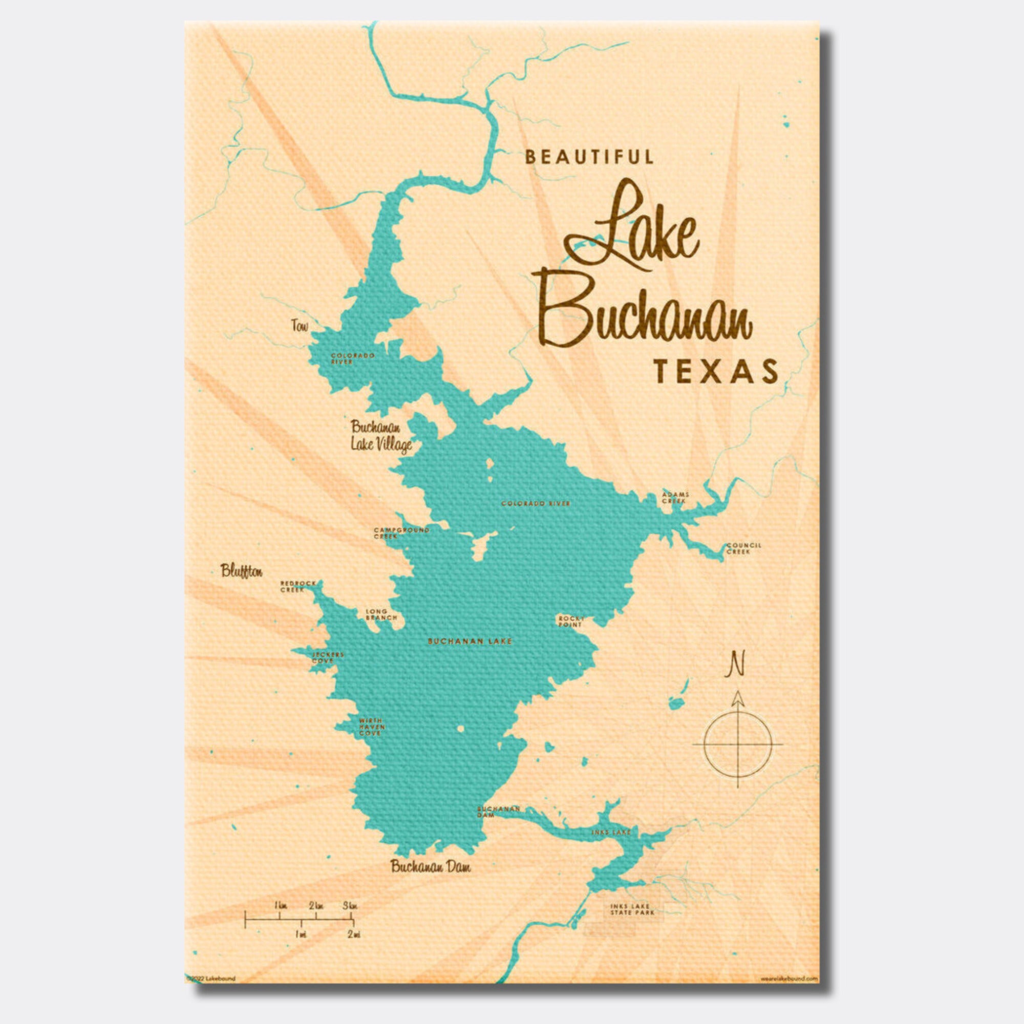 Lake Buchanan Texas, Canvas Print