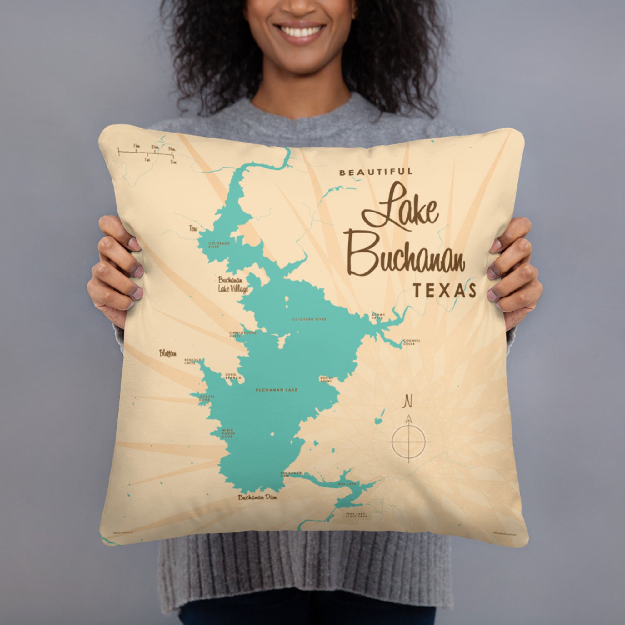 Lake Buchanan Texas Pillow