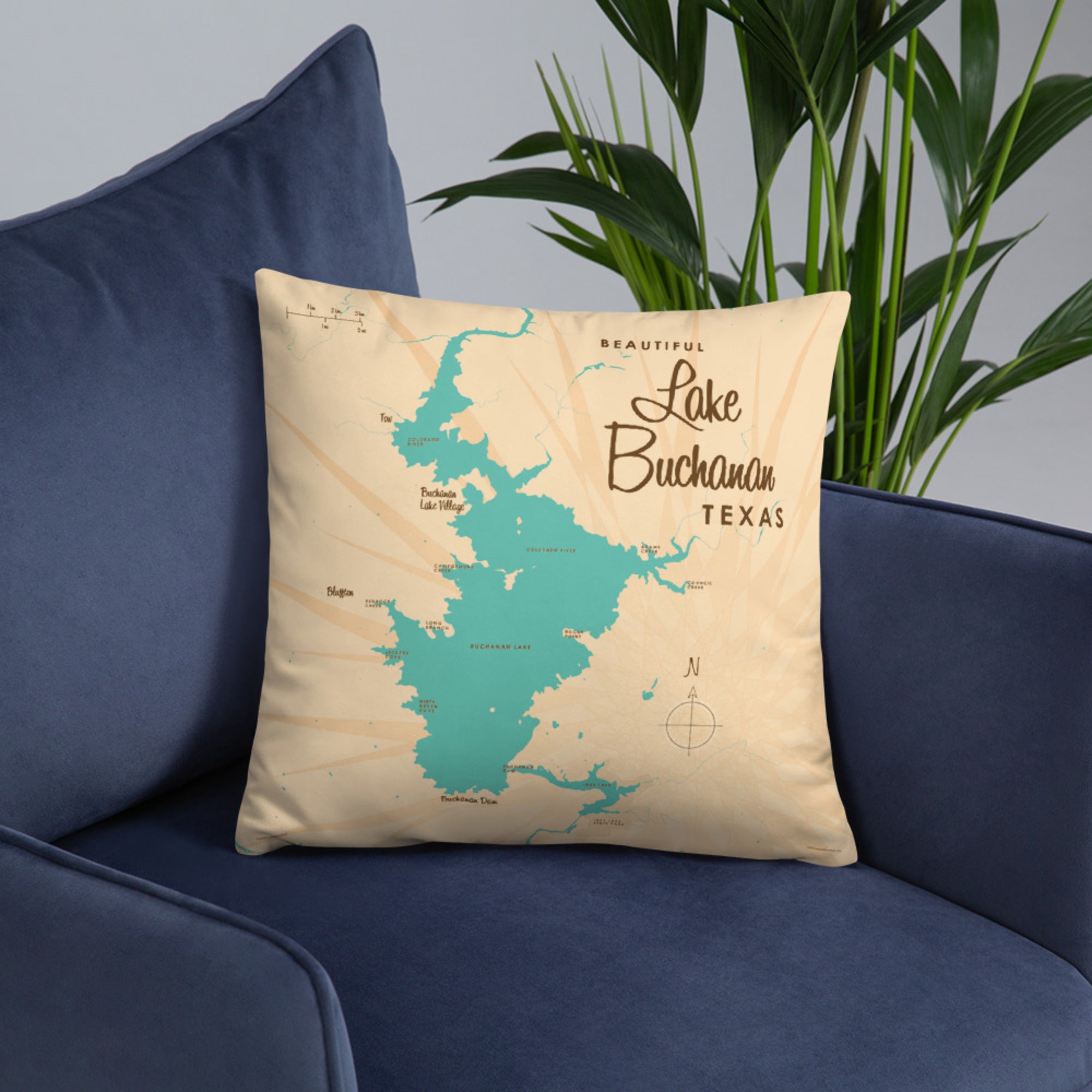 Lake Buchanan Texas Pillow