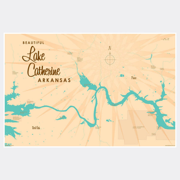 Lake Catherine Arkansas, Paper Print