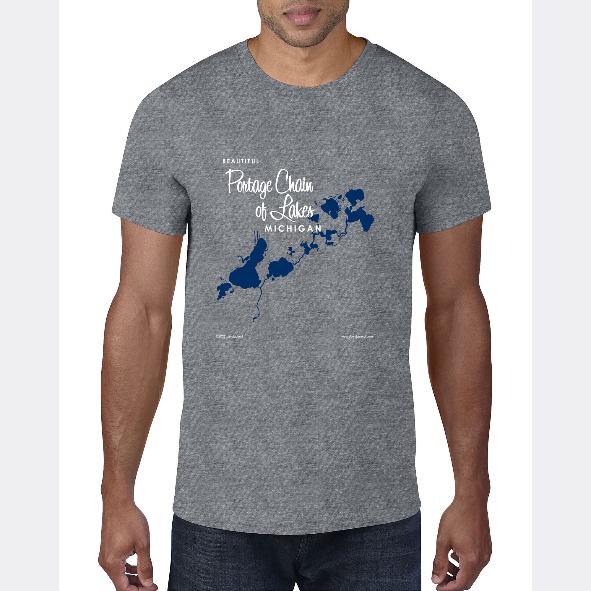 Portage Chain of Lakes Michigan, T-Shirt