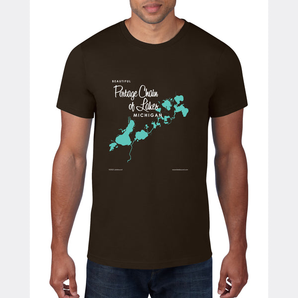 Portage Chain of Lakes Michigan, T-Shirt
