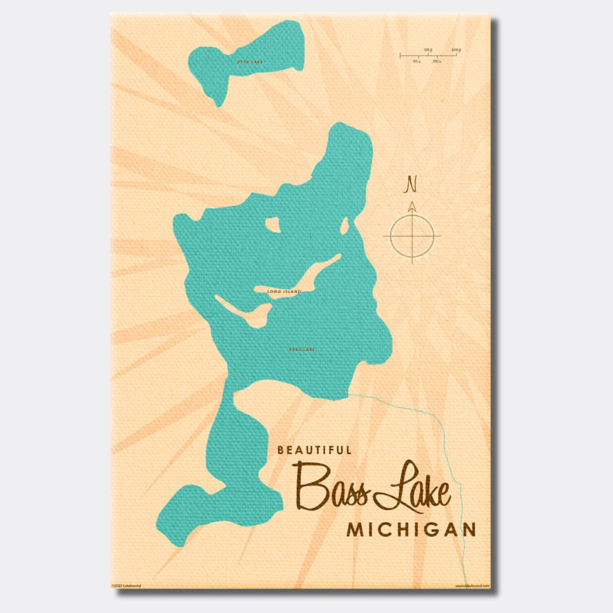 Bass Lake Michigan, Canvas Print