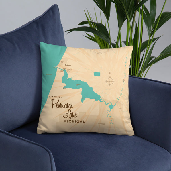 Pentwater Lake Michigan Pillow