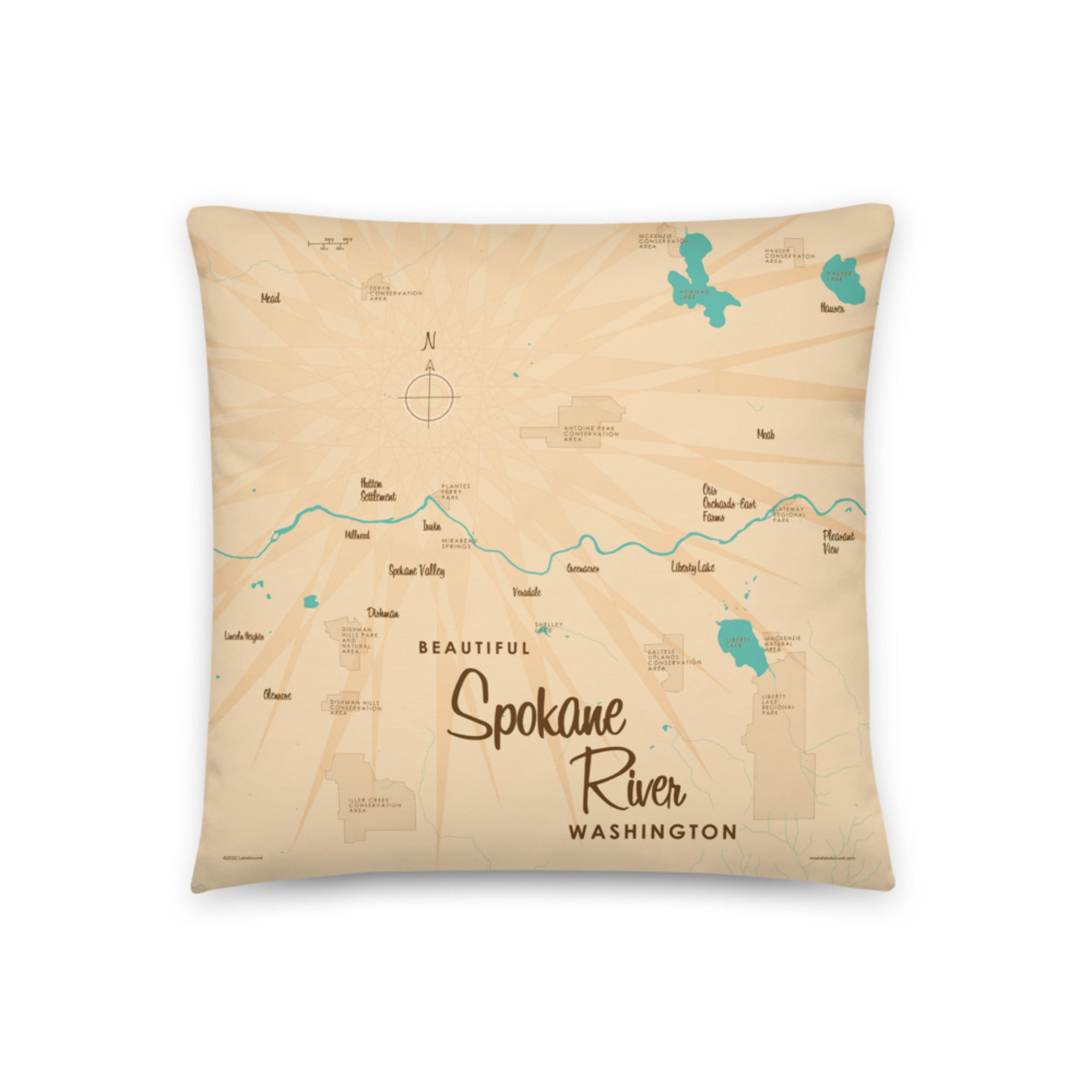 Spokane River Washington Pillow