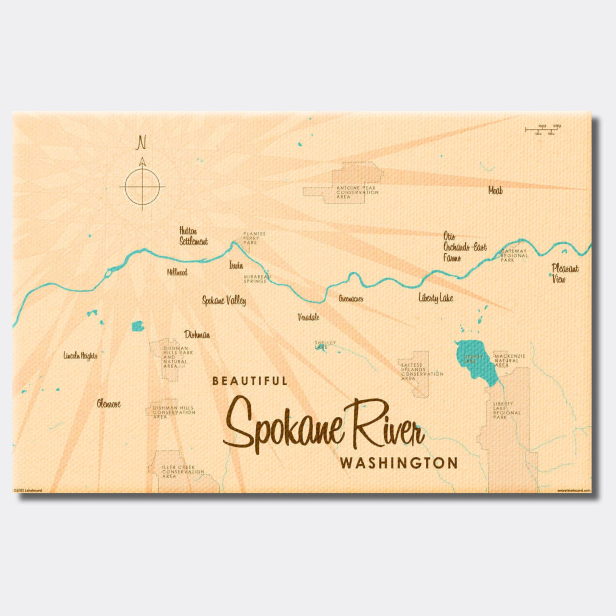 Spokane River Washington, Canvas Print