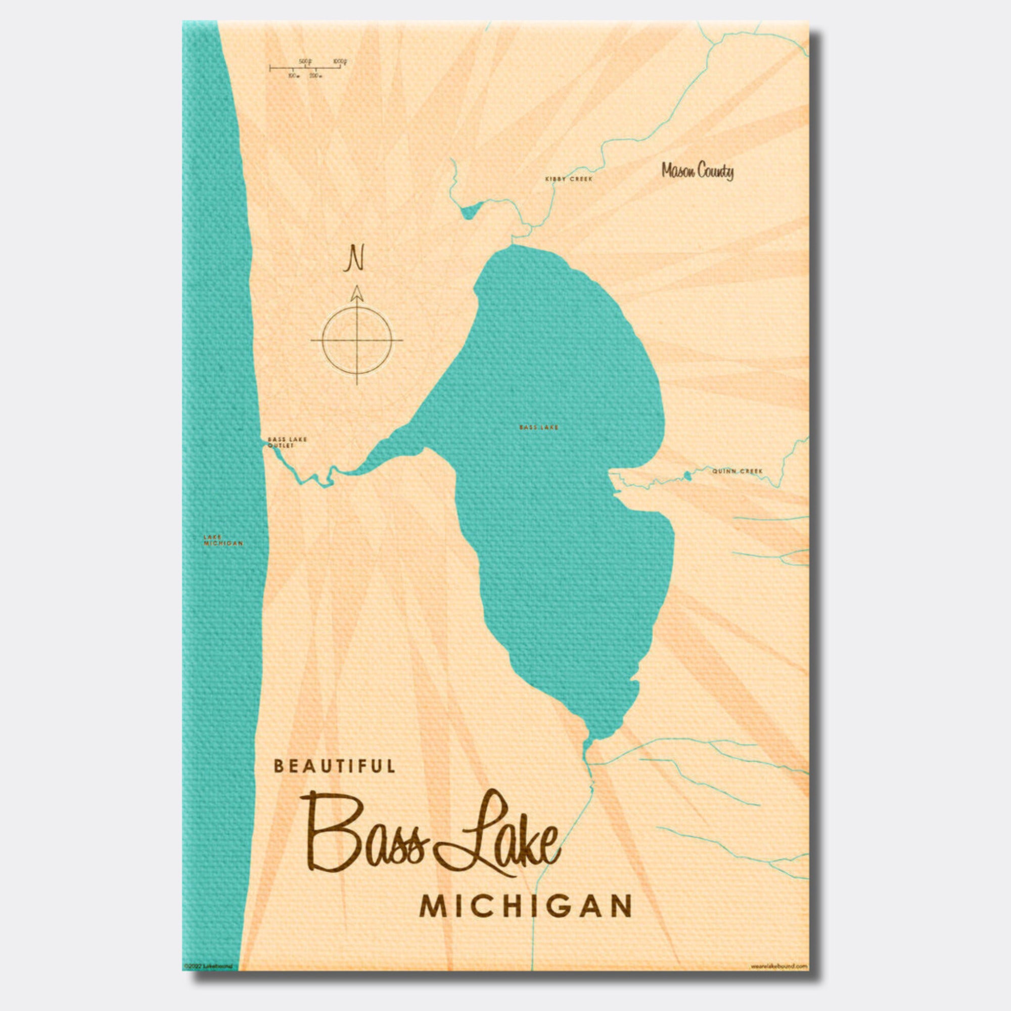 Bass Lake MI (Mason County), Canvas Print