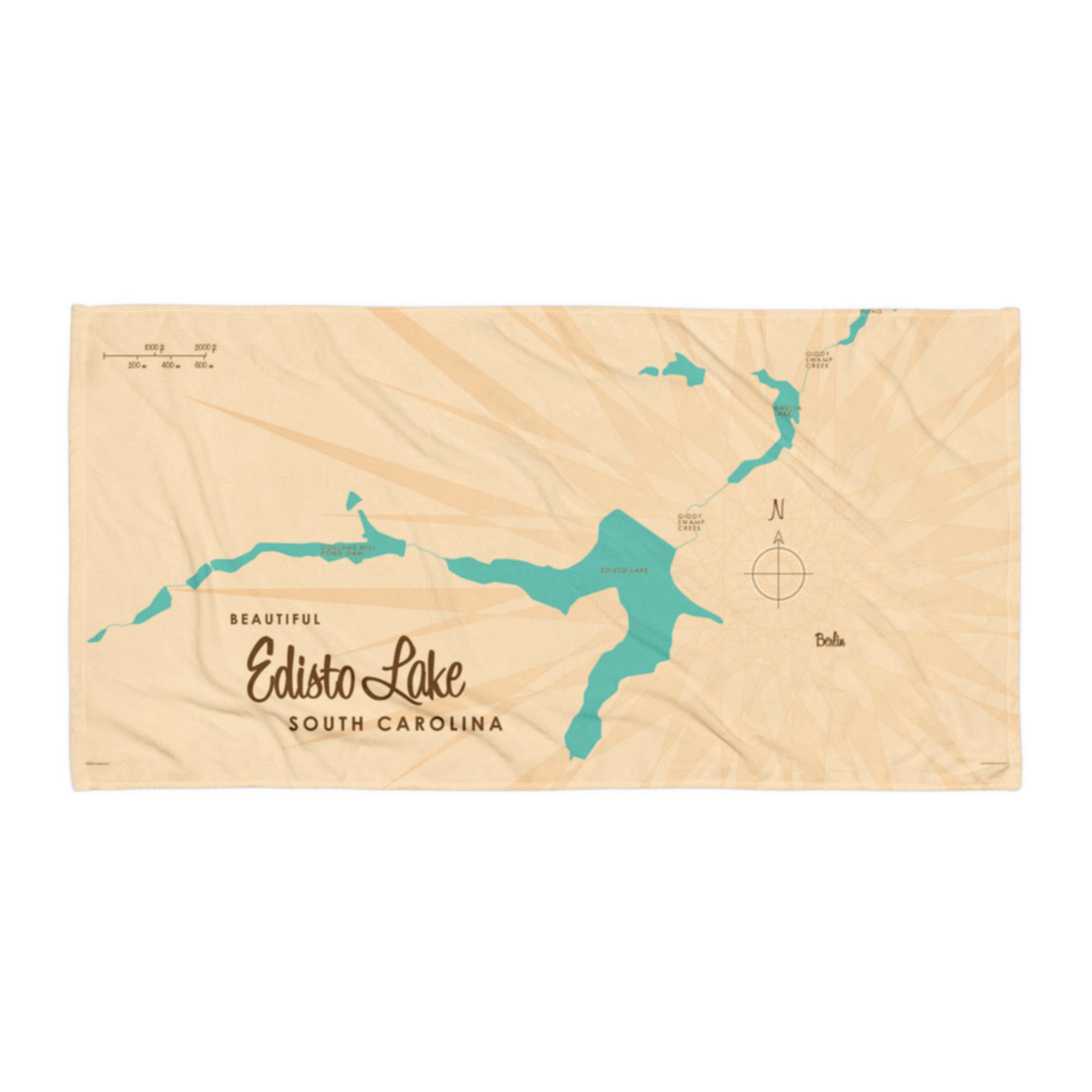 Edisto Lake South Carolina Beach Towel