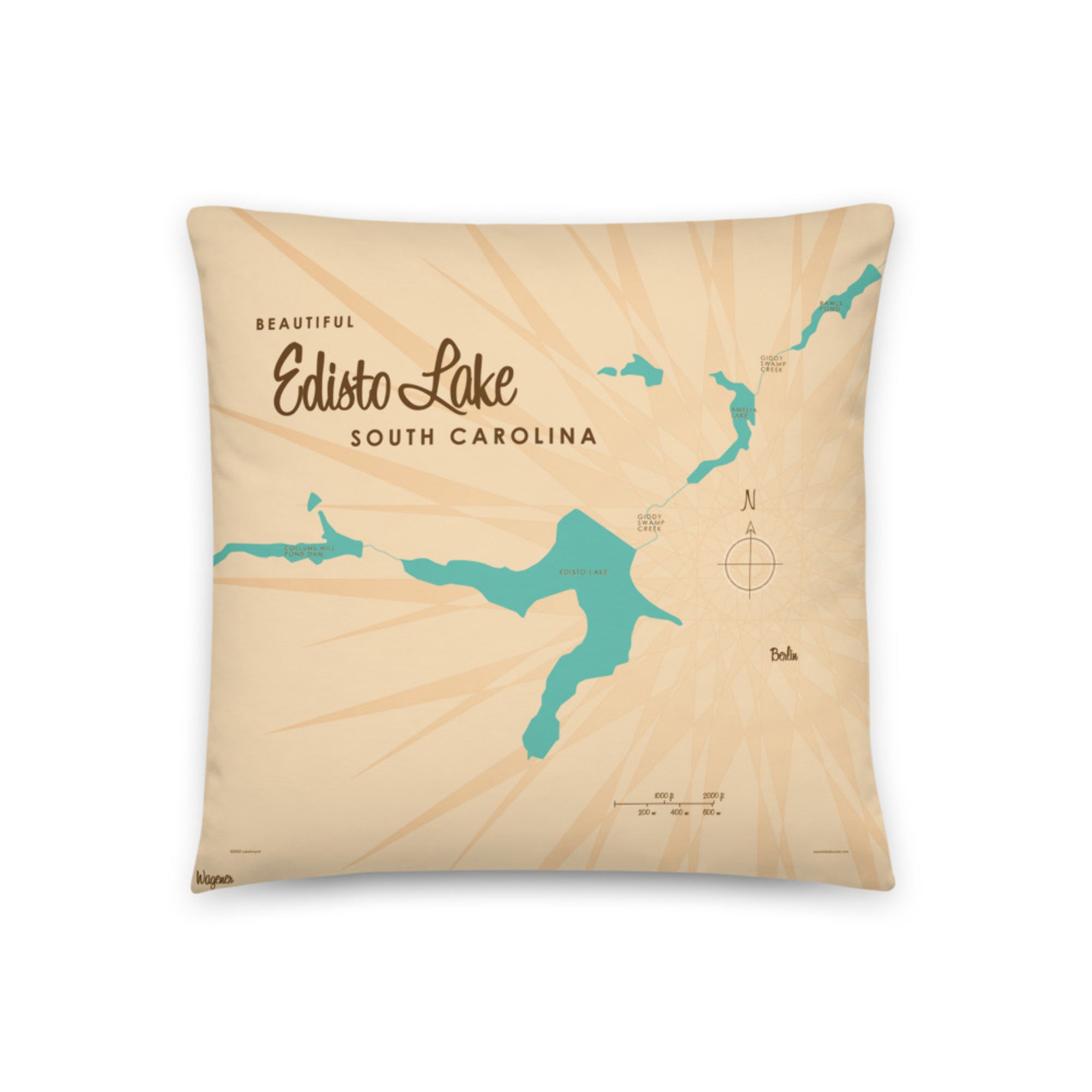 Edisto Lake South Carolina Pillow