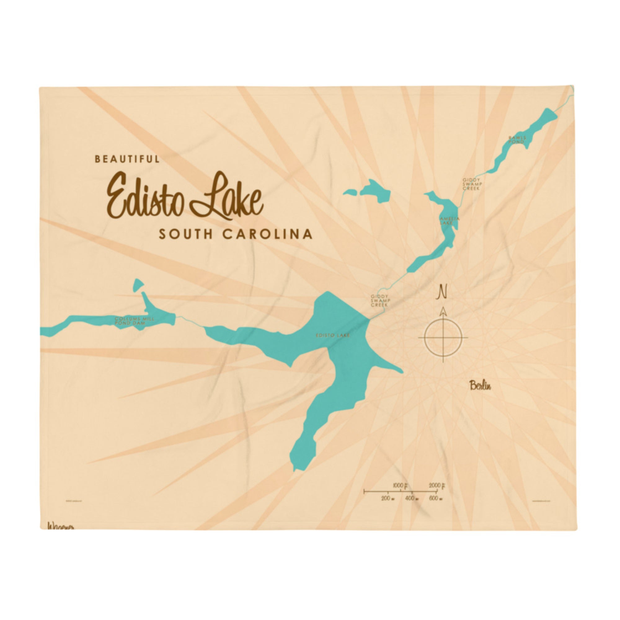 Edisto Lake South Carolina Throw Blanket