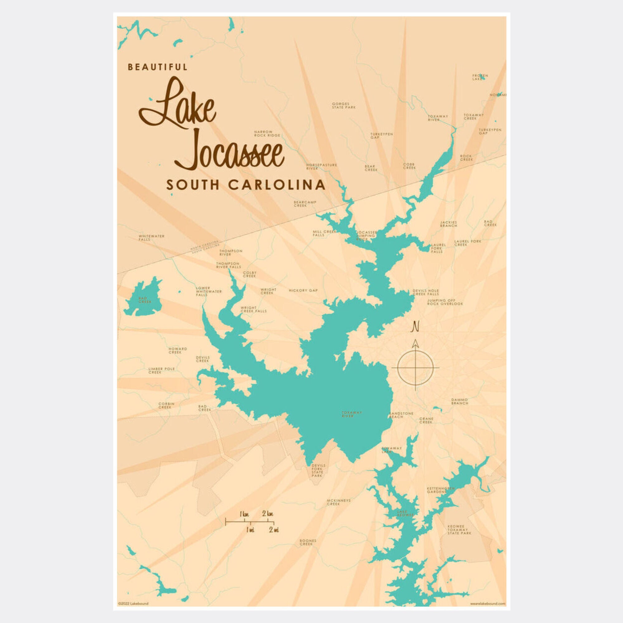 Lake Jocassee South Carolina, Paper Print