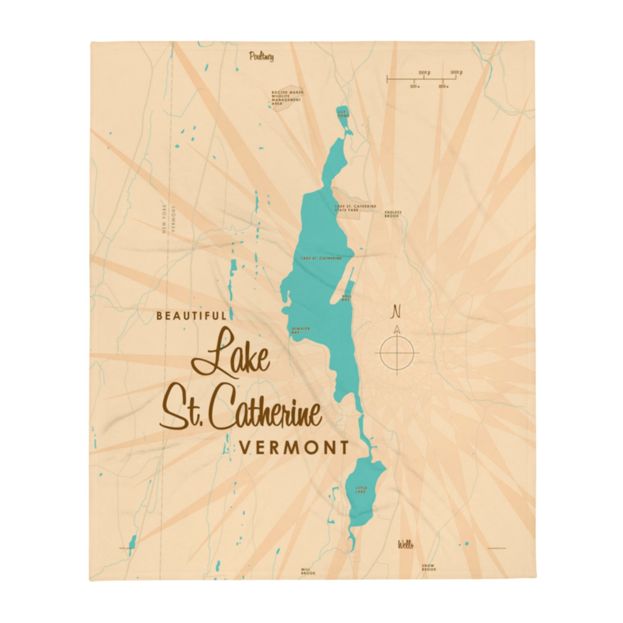 Lake St Catherine Vermont Throw Blanket