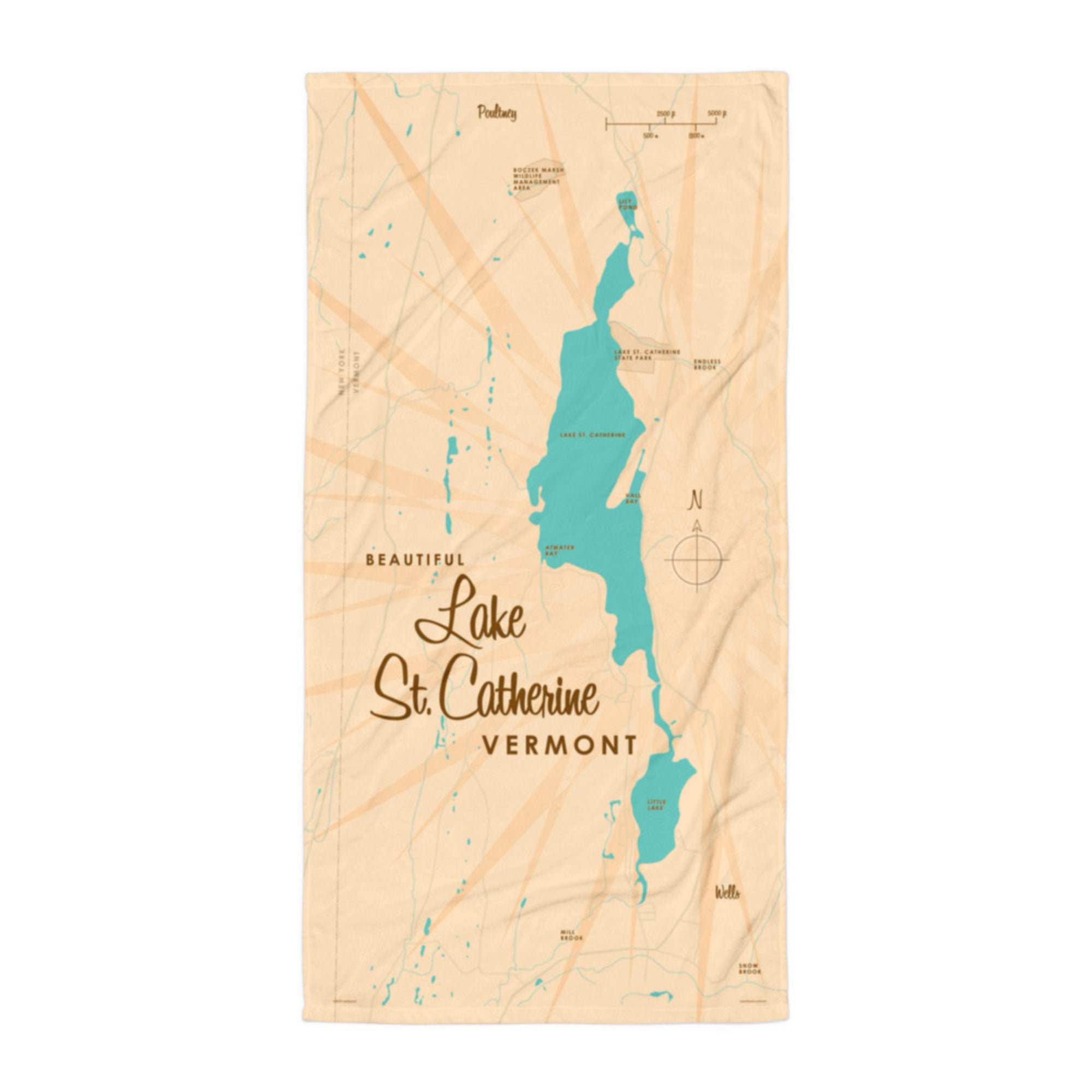 Lake St Catherine Vermont Beach Towel