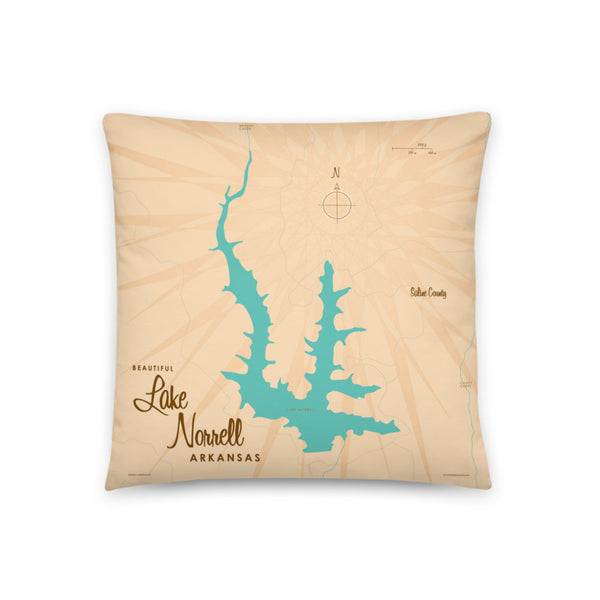 Lake Norrell Arkansas Pillow