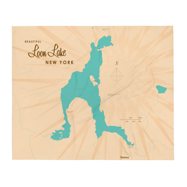 Loon Lake Chester New York Throw Blanket