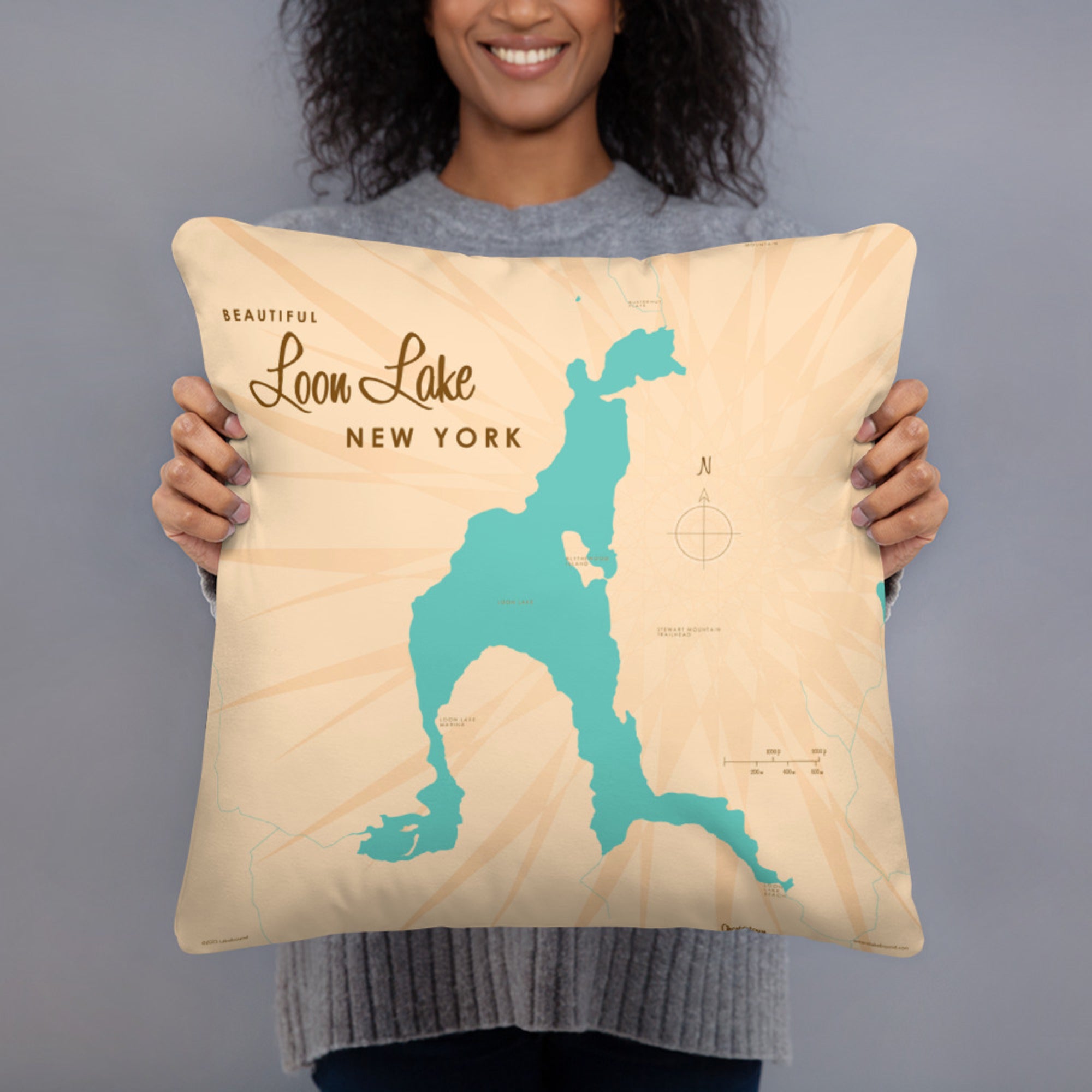 Loon Lake Chester New York Pillow