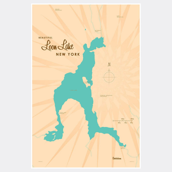Loon Lake Chester New York, Paper Print