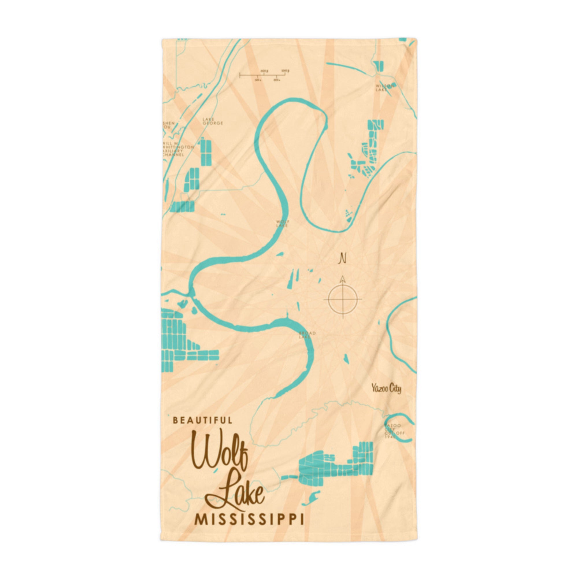 Wolf Lake Mississippi Beach Towel