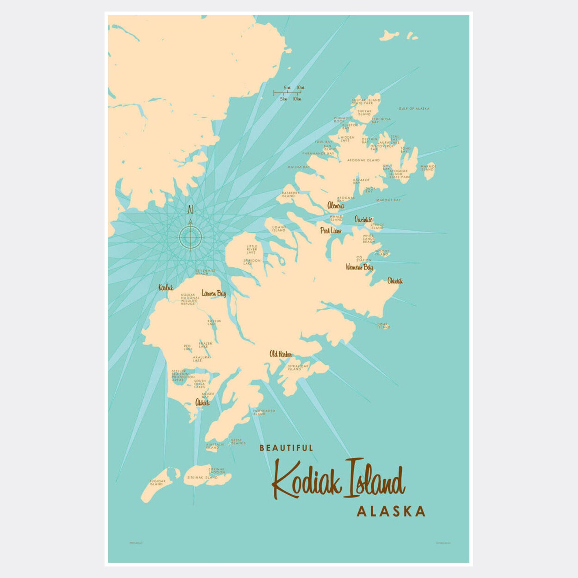 Kodiak Island Alaska, Paper Print