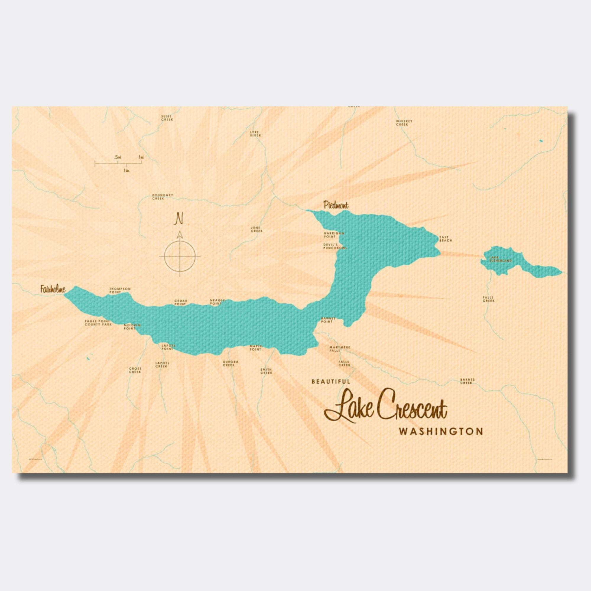 Lake Crescent Washington, Canvas Print