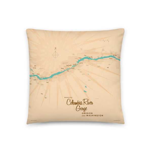 Columbia River Gorge OR Washington Pillow