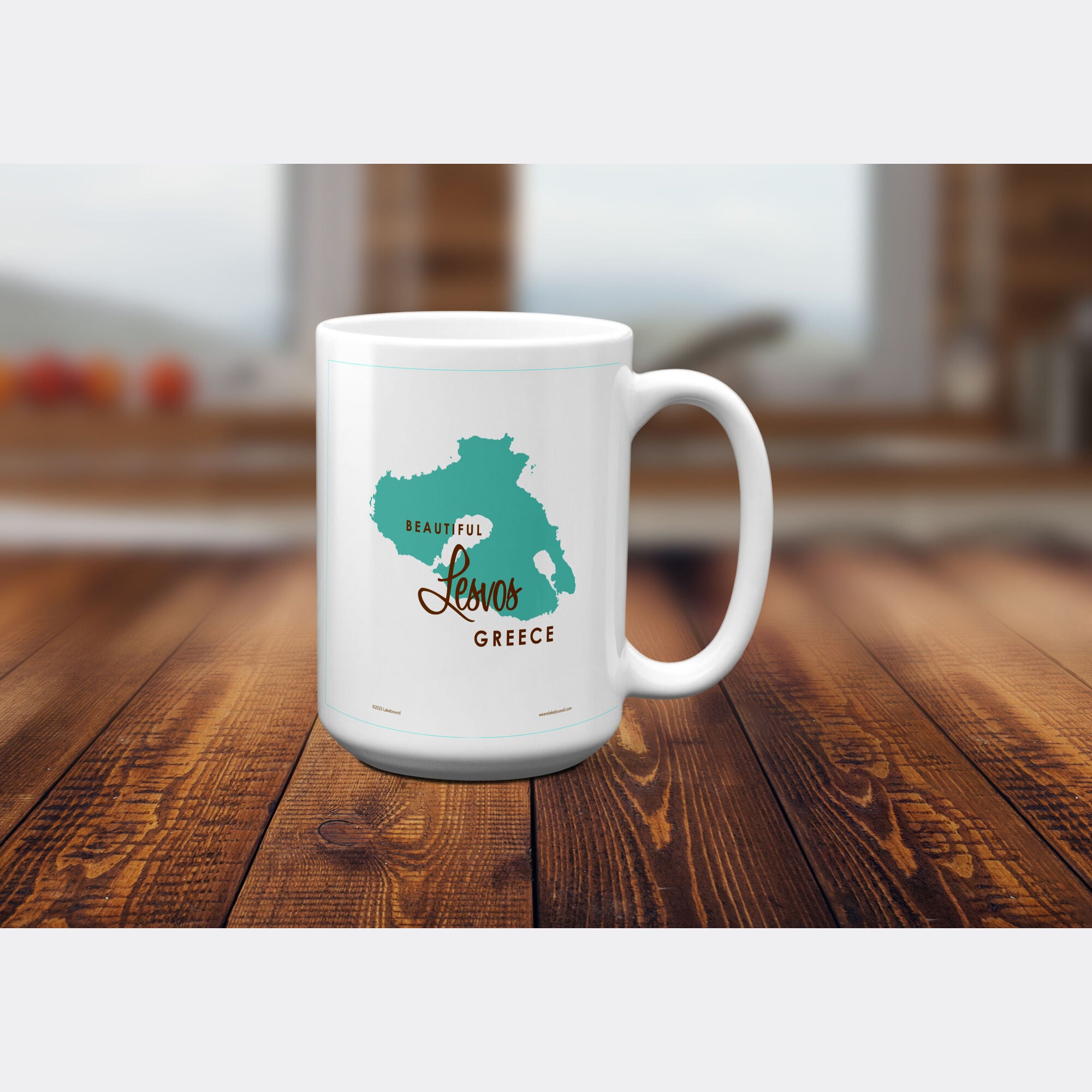 Lesvos Greece, 15oz Mug