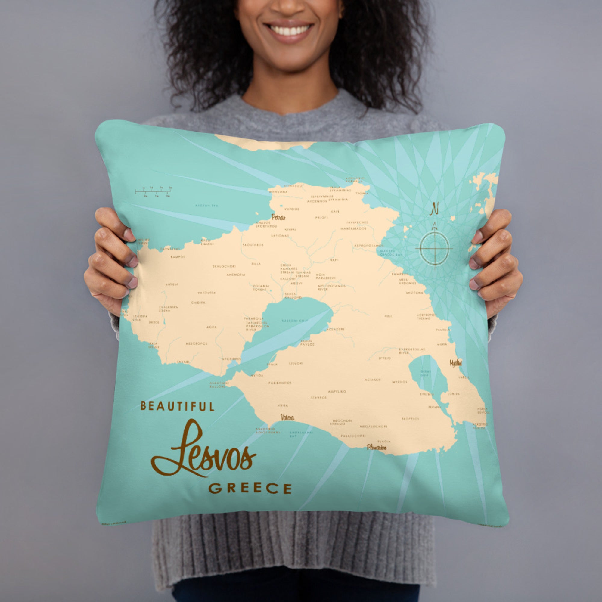 Lesvos Greece Pillow