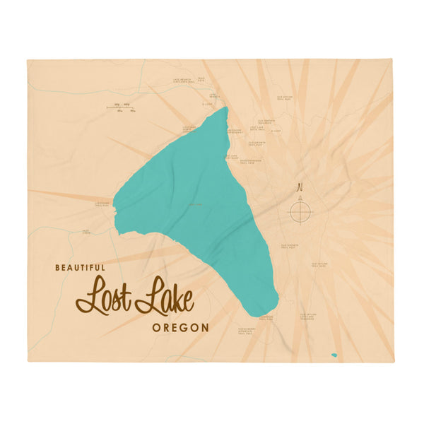 Lost Lake Oregon Throw Blanket