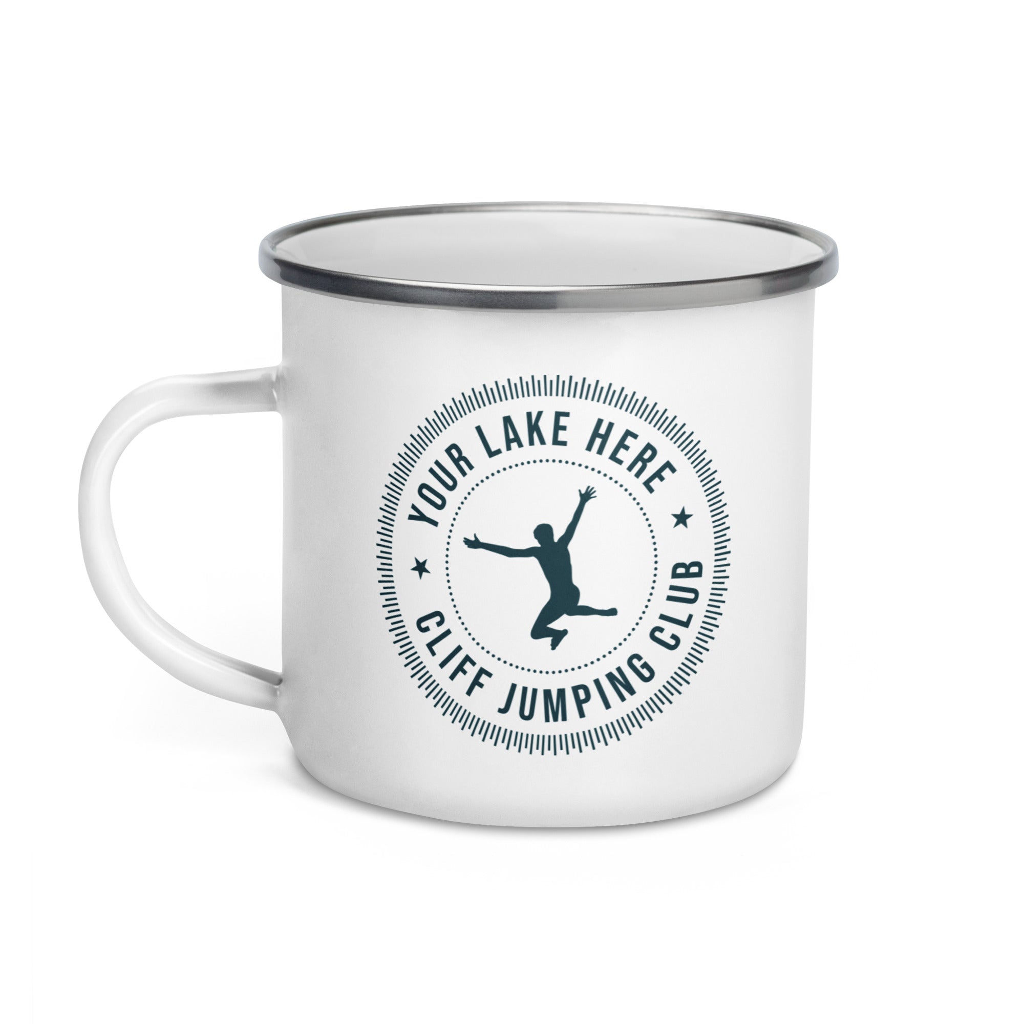 Personalized Cliff Jumping Camp Mug (Your Lake Here!)